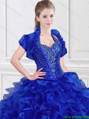 Fashionable Beaded and Ruffles Quinceanera Dresses with Halter Top Fashionable Beaded and Ruffles Quinceanera Dresses with Halter Top
