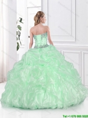 Hot Sale 2016 Beaded Sweet 16 Gowns in Yellow Green