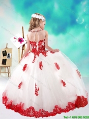 Lovely Beaded and Appliques Mini Quinceanera Dresses in White and Red