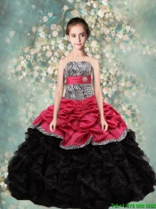 Lovely Strapless Mini Quinceanera Dresses with Zebra and Ruffles