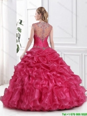 New Style Straps Beaded Quinceanera Dresses with Zipper Up
