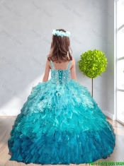 Simple Straps Mini  Quinceanera Dresses with Beading and Ruffles