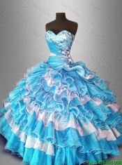Ball Gown Beautiful Sweet 16 Dresses with Beading and Ruffles