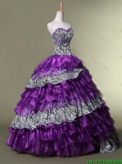 Beautiful Sweetheart Quinceanera Dresses with Ruffled Layers
