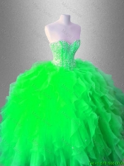 Beaed Discount Quinceanera Gowns with Ruffles for 2016