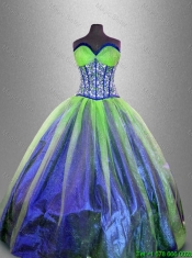 Beautiful Ball Gown Sweet 16 Gowns with Beading and Ruffles