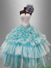 Beautiful Strapless Quinceanera Dresses with Beading and Pick Ups