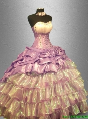 Beautiful Sweetheart Quinceanera Dresses with Beading and Ruffled Layers