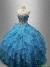 Beautiful Sweetheart Quinceanera Dresses with Beading and Ruffles