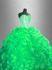 Discount Ball Gown Sweet 16 Dresses with Beading and Ruffles