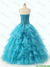 Discount Beaded and Ruffled Layers Quinceanera Dresses in Red