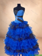 Discount Beaded and Ruffled Layers Quinceanera Gowns in Multi Color