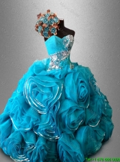 Discount Sweetheart Quinceanera Dresses with Beading and Rolling Flowers