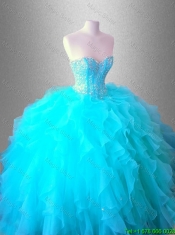 Discount Sweetheart Quinceanera Dresses with Beading and Ruffles