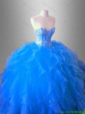 Ruffles and Beaed Beautiful Quinceanera Dresses with Sweetheart