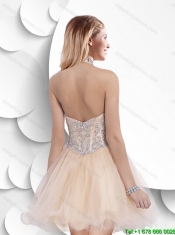 Beautiful A Line Halter Top Prom Dresses with Beading for 2016