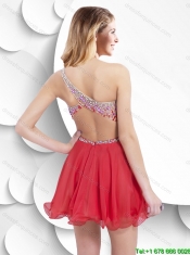 Beautiful Beaded Short Prom Dresses with Criss Cross