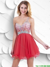 Beautiful Beaded Short Prom Dresses with Criss Cross