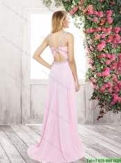 Brand New Brush Train Yellow Prom Dresses with Beading for 2016