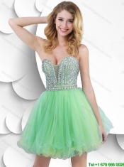 Gorgeous A Line Strapless Prom Gowns with Beading