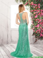 Gorgeous Column Straps Prom Dresses with Sequins for 2016