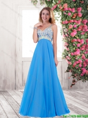 Latest Empire Beaded Prom Dresses with One Shoulder