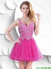 Luxurious A Line Straps Prom Dresses with Beading