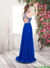 Orange Brush Train New Arrivals Prom Dresses with Beading