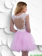 Pretty Straps Prom Dresses with Beading and Appliques