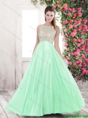 Summer Discount Bateau Prom Dresses with Beading for 2016