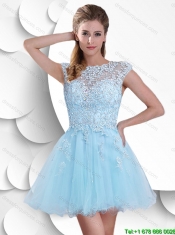 Sweet Bateau 2016 Prom Gowns with Beading and Appliques