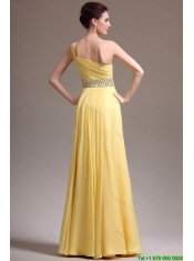 2016 Beautiful Empire One Shoulder Prom Dresses with Beading