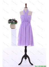 2016 Custom Made Empire Prom Dresses with Ruching in Lavender