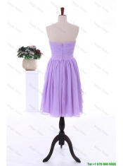 2016 Custom Made Empire Prom Dresses with Ruching in Lavender