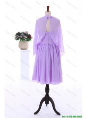 2016 Custom Made Empire Prom Dresses with Ruching in Lavender