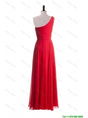Cheap 2016 Gorgeous Hand Made Flowers and Ruffles Red Prom Dresses
