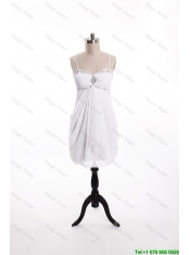 Cheap 2016 New Style Beading Short White Prom Dresses for Holiday
