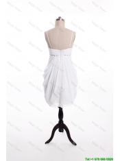 Cheap 2016 New Style Beading Short White Prom Dresses for Holiday