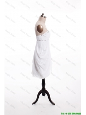 Cheap 2016 New Style Beading Short White Prom Dresses for Holiday