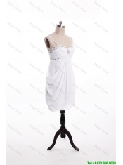 Cheap 2016 New Style Beading Short White Prom Dresses for Holiday