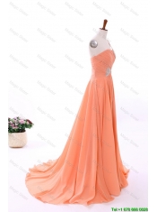 Cheap 2016 Spring Empire Asymmetrical Prom Dresses with Beading