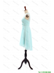 Cheap Brand New Scoop Short Apple Green Prom Dresses with Belt for 2016