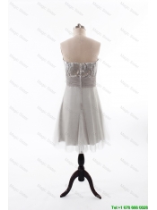 Cheap Custom Made 2016 Summer Short Prom Dress with Sequins and Belt