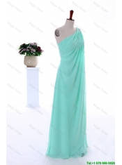 Cheap Custom Made Empire Beaded Prom Dresses in Apple Green