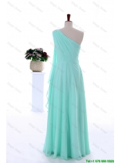 Cheap Custom Made Empire Beaded Prom Dresses in Apple Green