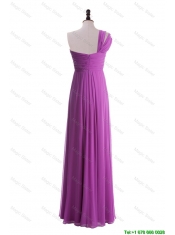 Cheap Custom Made Empire One Shoulder Prom Dresses with Ruching