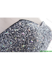 Cheap Custom Made Empire Strapless Beaded High Low Prom Dresses in Black