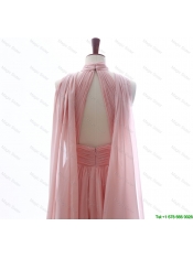 Cheap Discout Halter Top Red Prom Dresses with Ruching