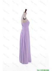 Cheap Most Popular 2016 Straps Lavender Long Prom Dresses with Ruching