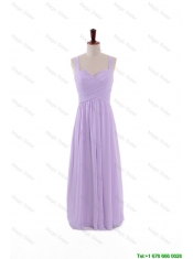 Cheap Most Popular 2016 Straps Lavender Long Prom Dresses with Ruching